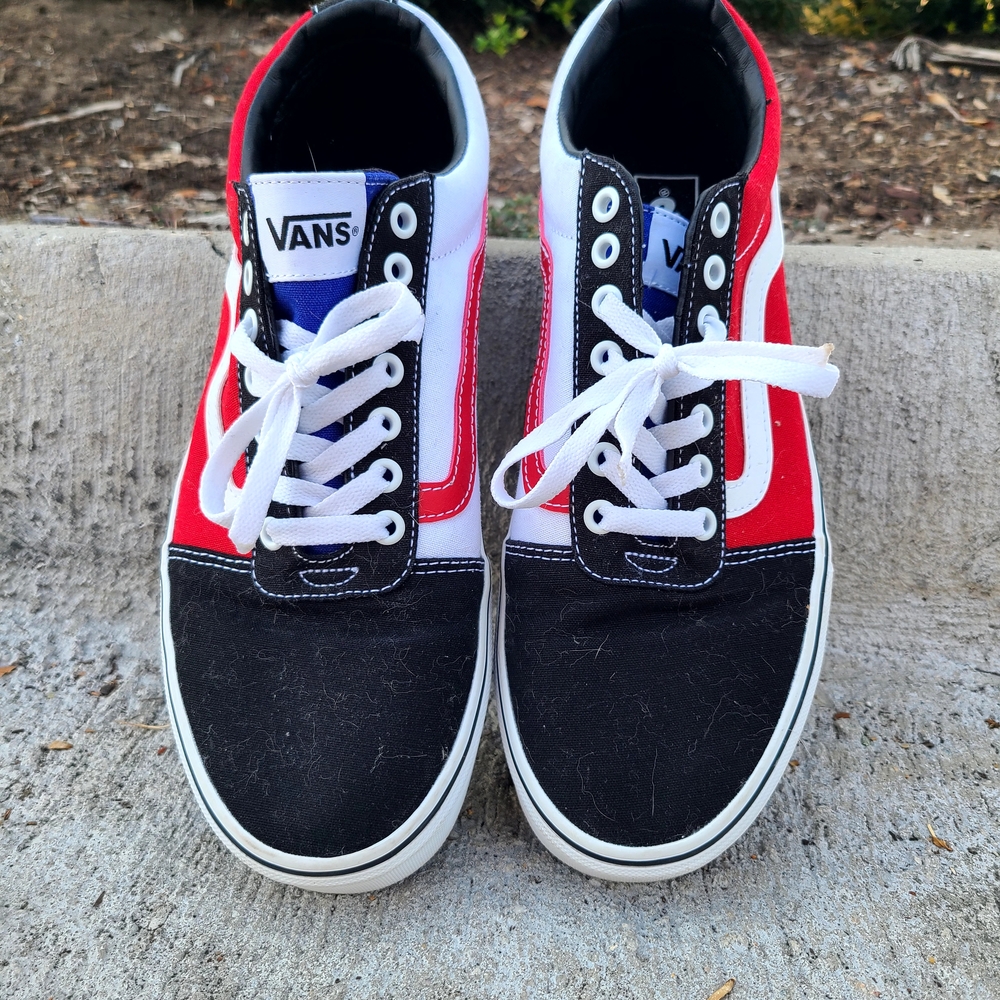 Vans Red and Black Sneakers